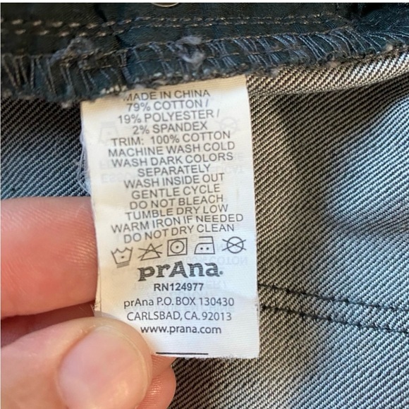 Prana Womens Kara Herringbone Pattern Gray Mid Rise Pants Jeans Size 8 Skinny - Picture 9 of 13